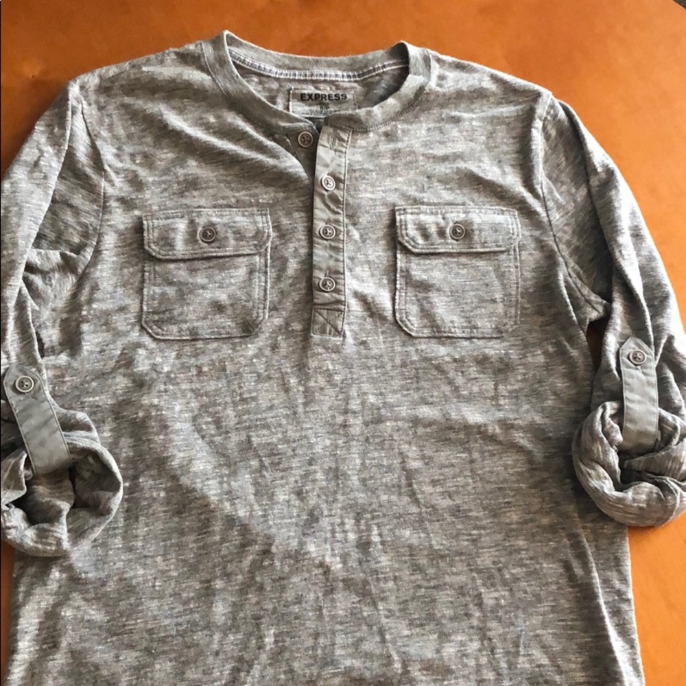 Express 3/4 sleeve Henley shirt